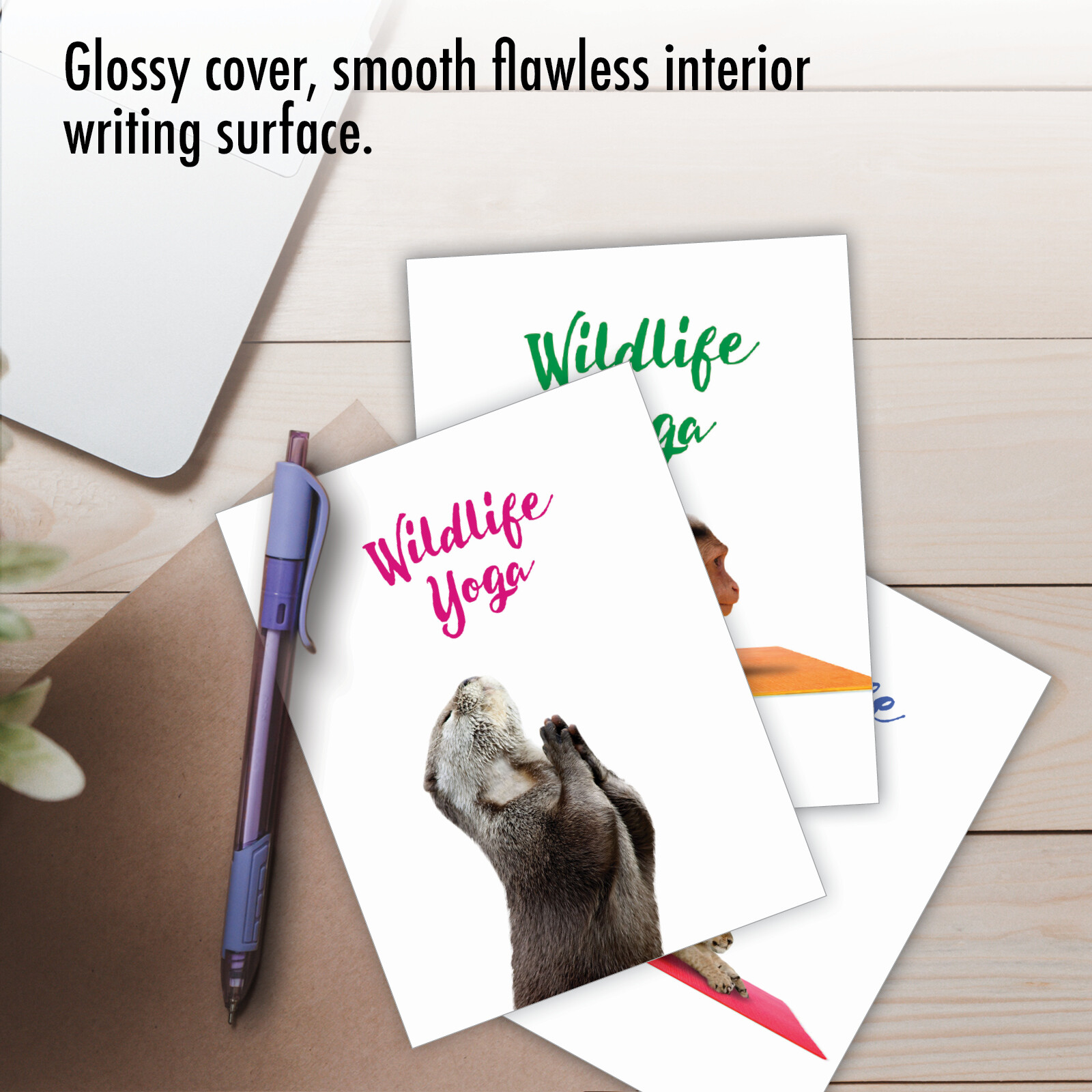 20 Blank All Occasion Cards (10 Designs, 2 Each) – Wildlife Yoga AM7030OCB-B2x10