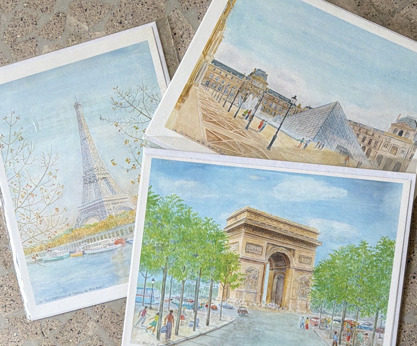 Paris Scenic 6×8 Flat Sealed Prints/Greeting Cards Set w/ Envelopes