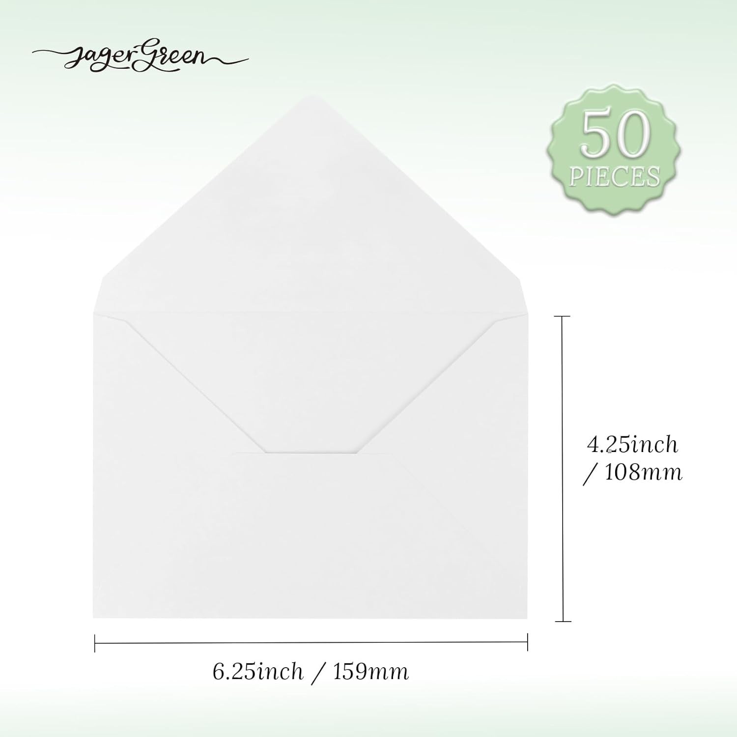 Secure 50 Pack 4×6 Self-Sealing Envelopes for Weddings and Special Occasions