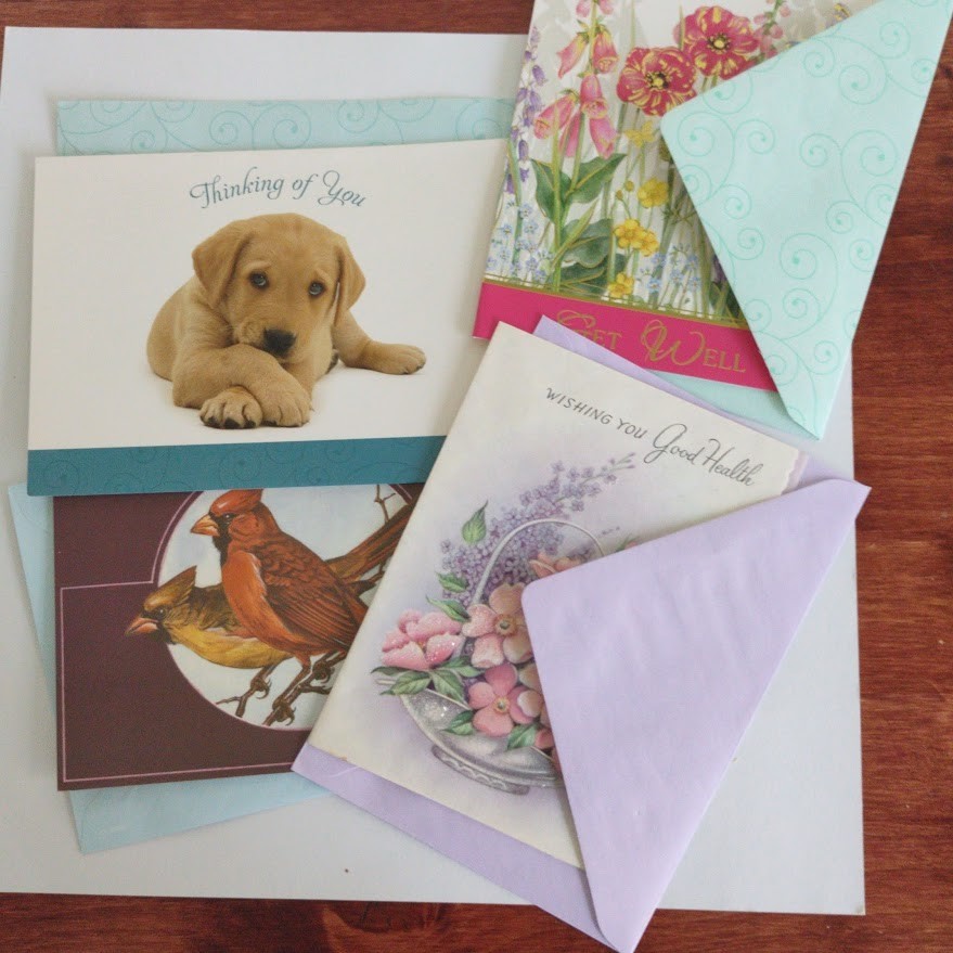 Lot of 11 Get Well Cards & Envelopes Assorted New Unused Nostalic Designs