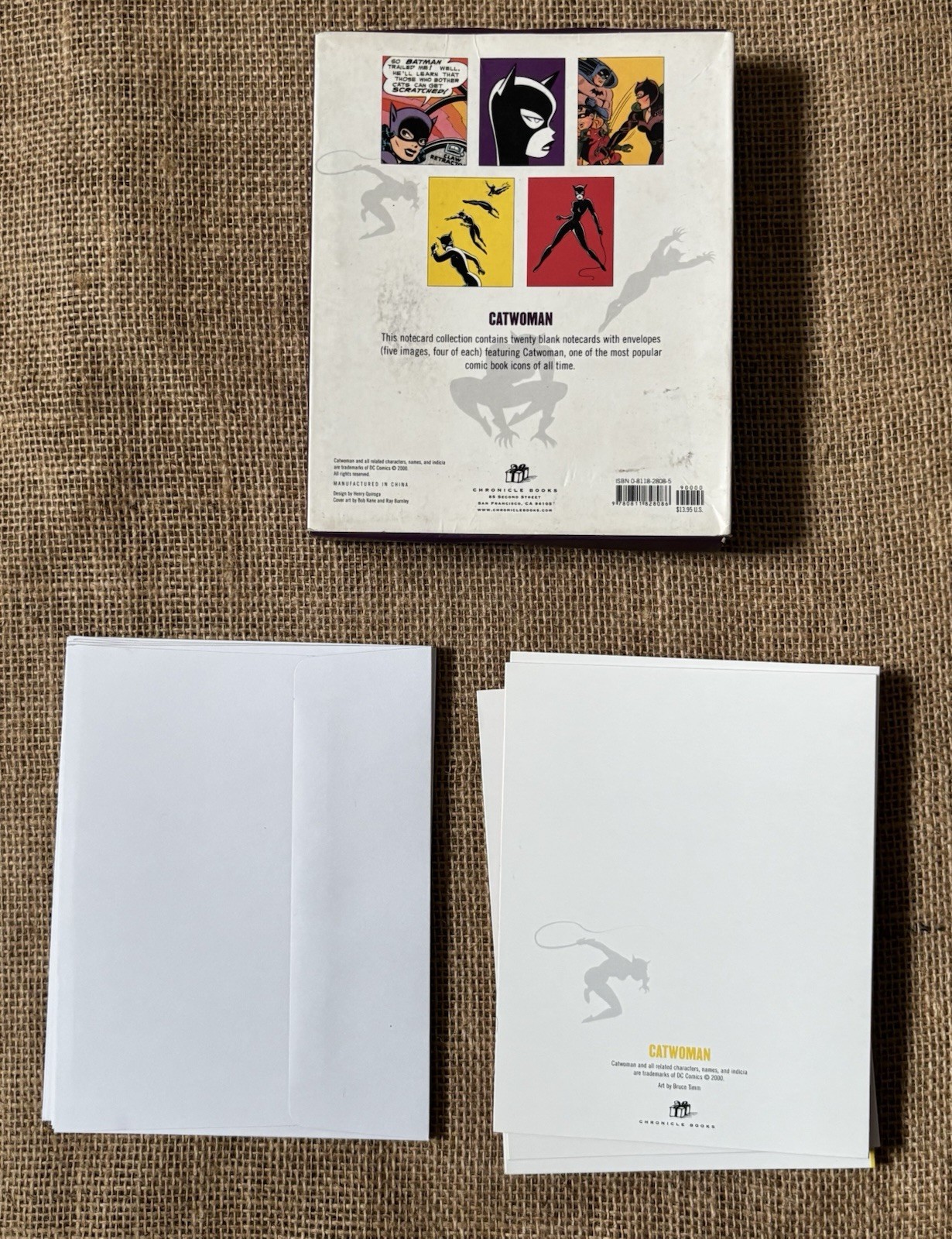 Vintage Chronicle Books Catwoman Blank Note Cards Incomplete Set DC Comics