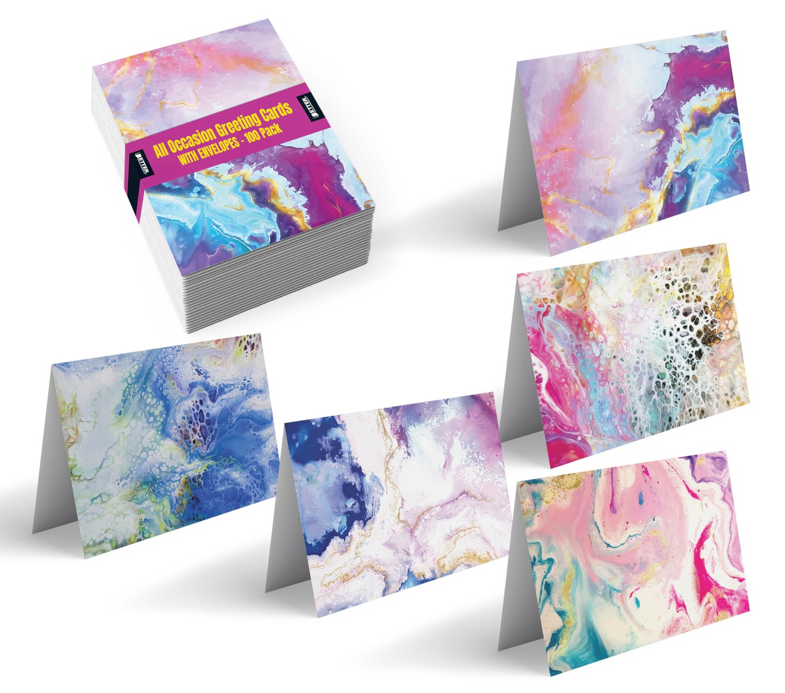 100-Pack All Occasion Greeting Cards, Assorted Blank Note Cards, 4 x 6 inch, …