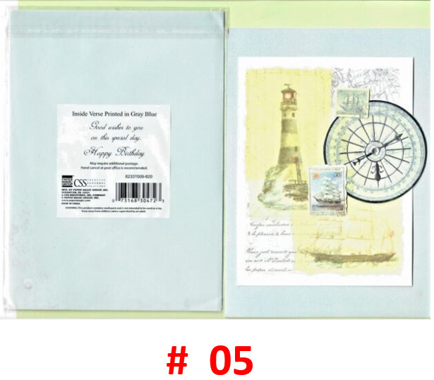 ( G ) – 1 BIRTHDAY PAPYRUS. BURGOYNE & HALLMARK Card with Envelope