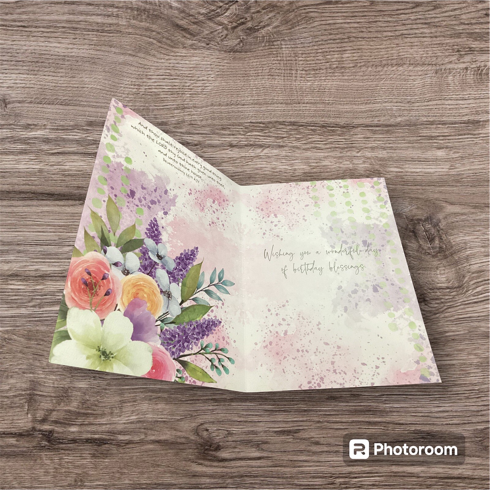 Greeting Card Happy Birthday 5×7 Inches On Your Special Day Religious KJV