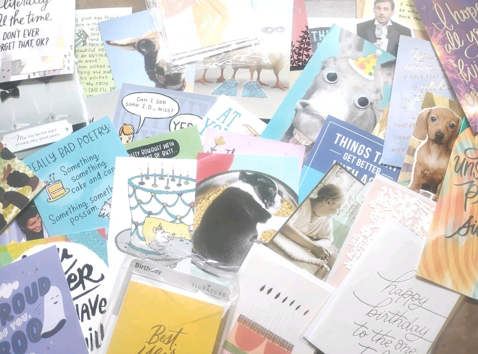 Lot of 30 RANDOM Greeting Cards + 30 Envelopes, Varied Holidays Brands Occasions