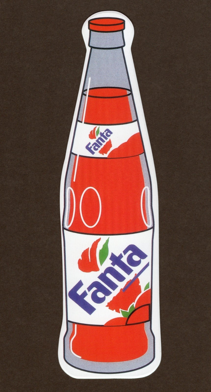 Red Fanta Soda Bottle Cut-out, 5″, Cardstock Crafts/Scrapbooking
