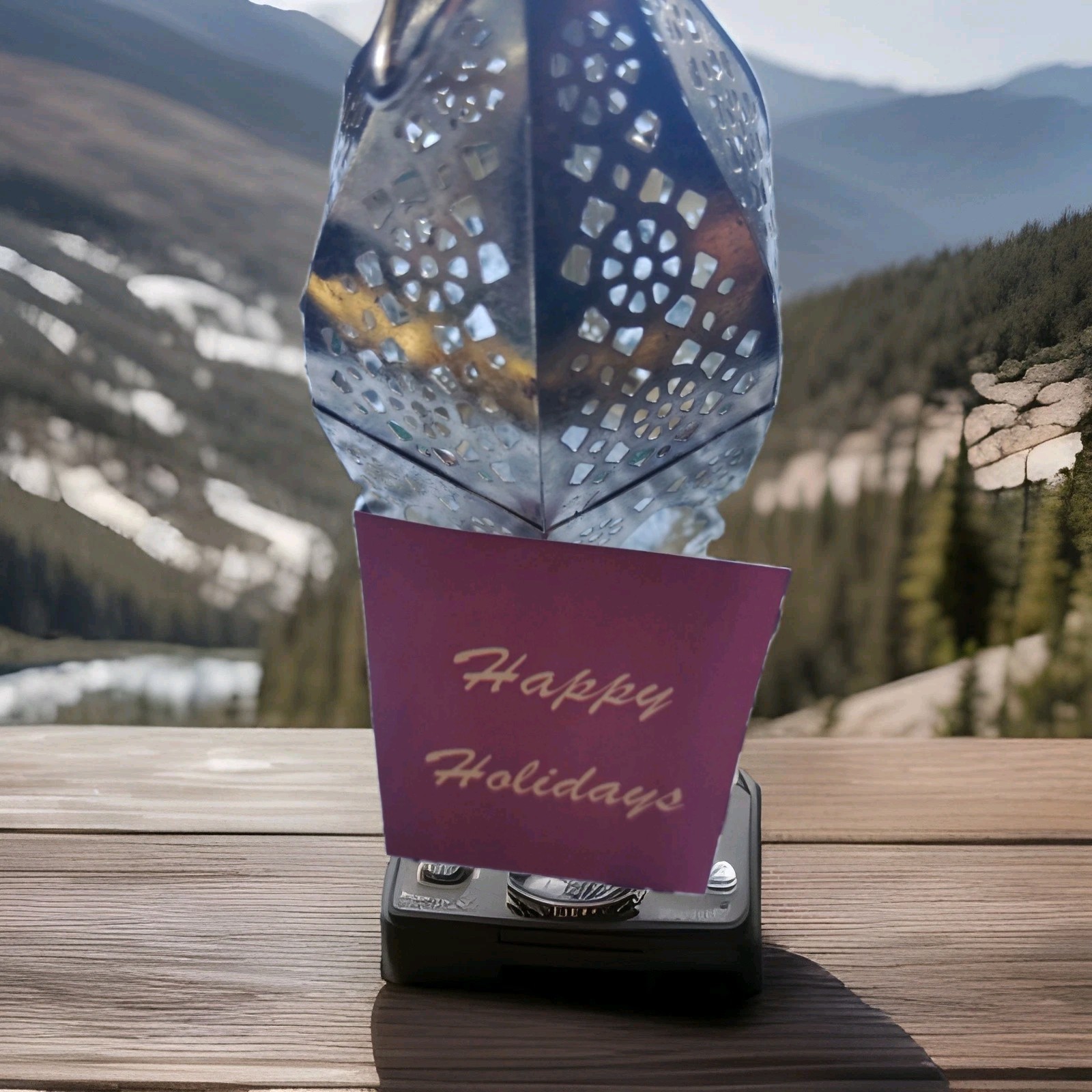 Happy Holidays Mini Cards Set of 5|Red & Gold. Christmas Gift Tags|Free Shipping