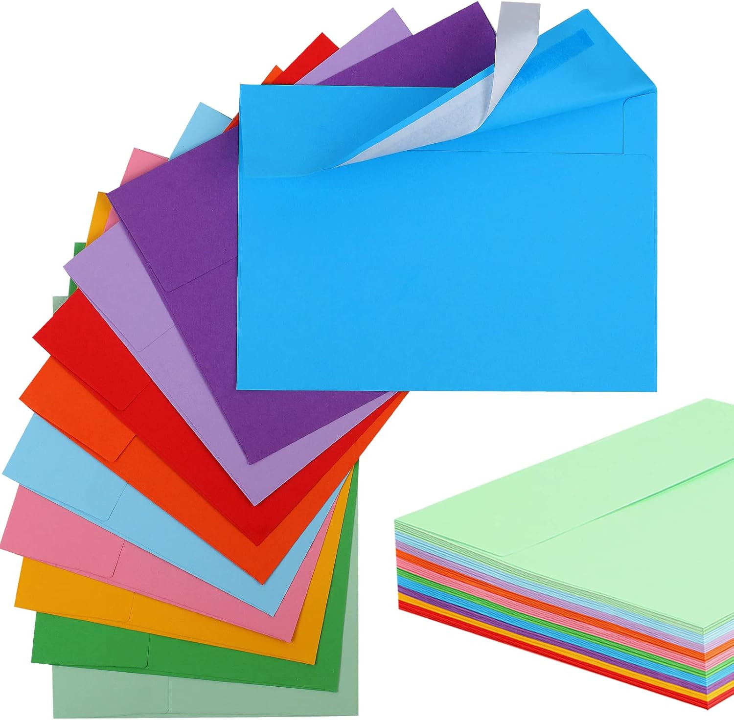A7 Colored Envelopes 50 Pack 5×7 Self Seal Printable Invitations Cards Mailing