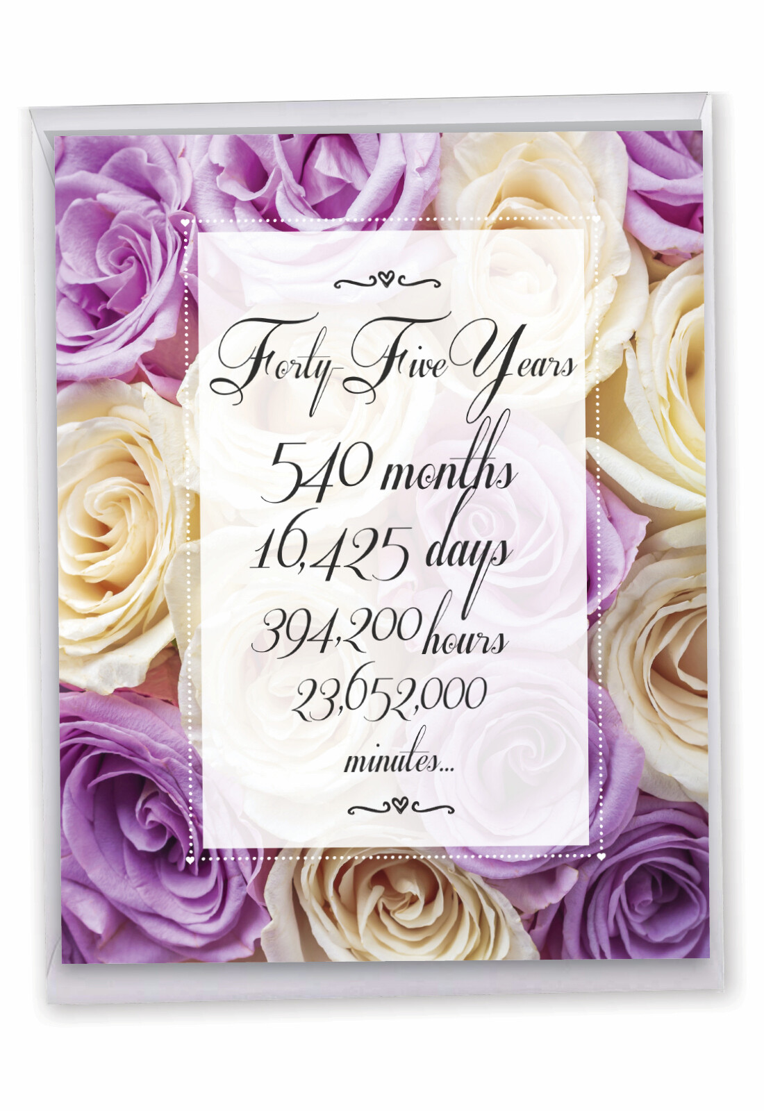 45th Anniversary Card (8.5 x 11 Inch) – Year Time Count J9439MAG-US