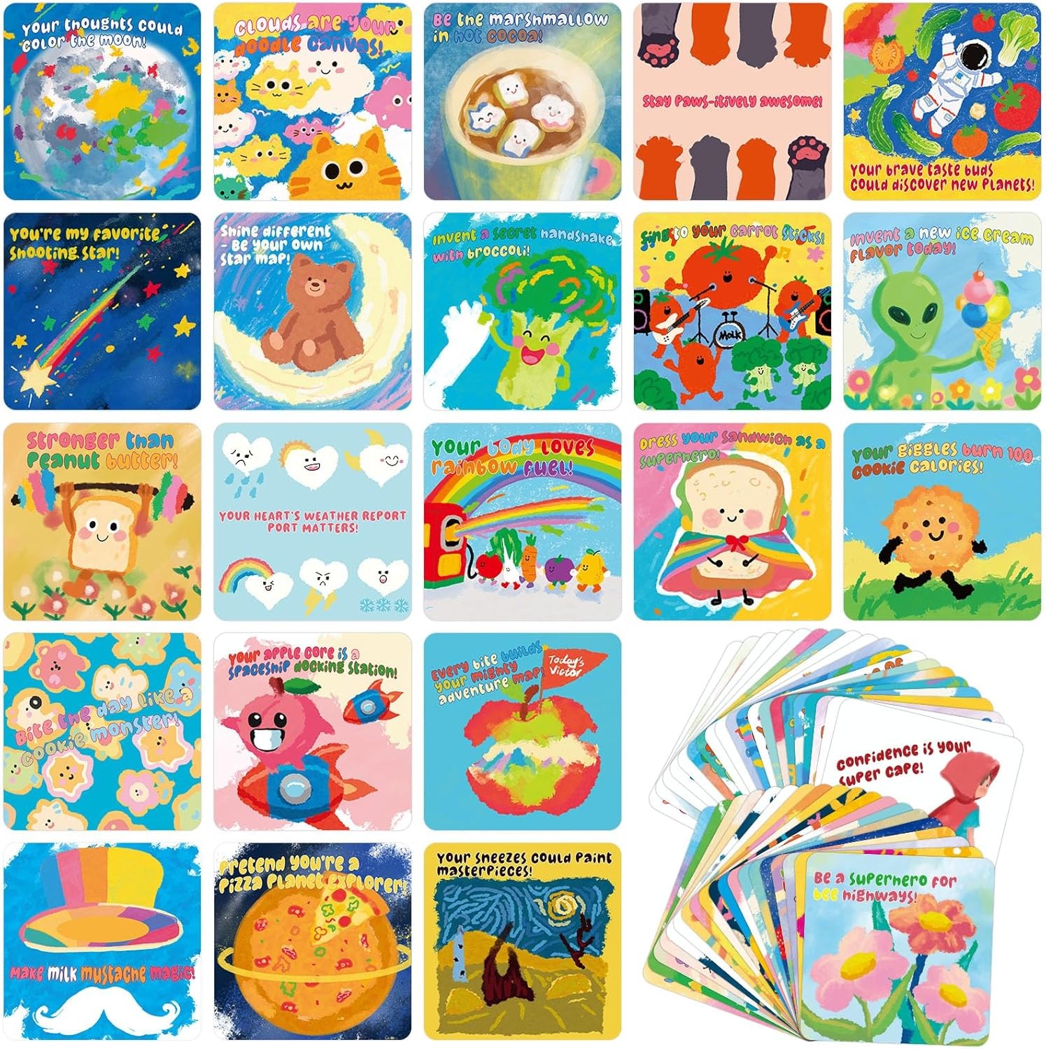 60 Lunchbox for Kindergartners Motivational, Inspirational Thinking of Cards