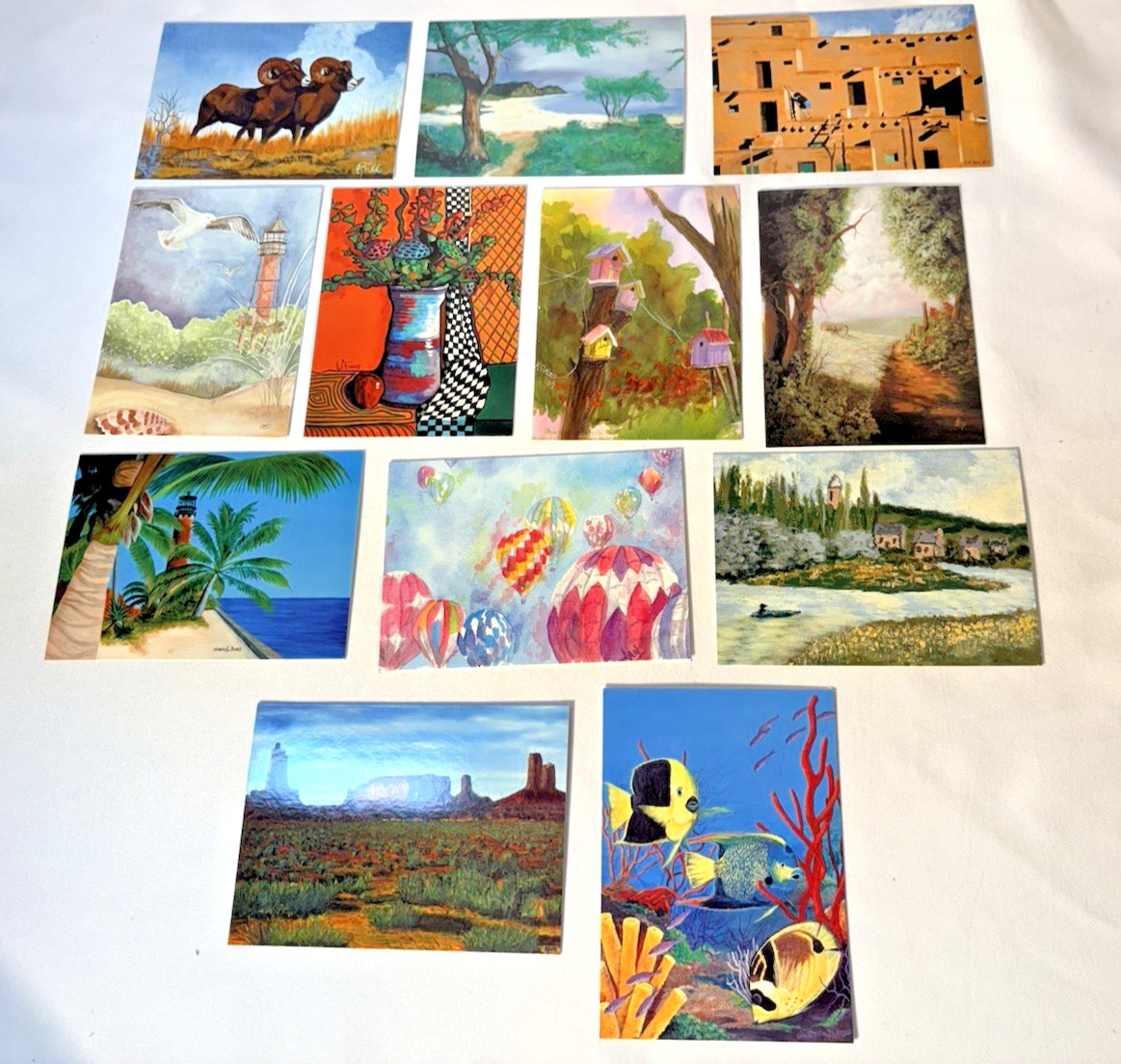12 THASC Greeting Cards Disabled Artists Mixed Artists Paintings & Envelopes USA