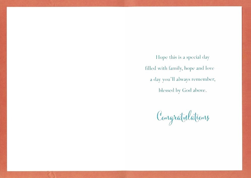 Many Blessings On Your Confirmation Day – Confirmation Greeting Card – 08133