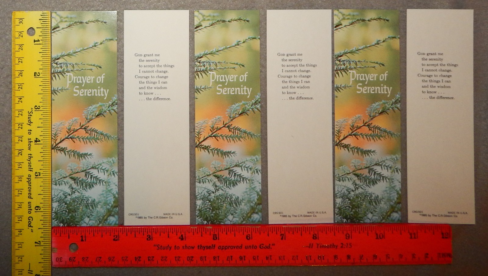 Vintage Lot of 6 Serenity Prayer Bookmarks (6 1/2″ x 2″) new