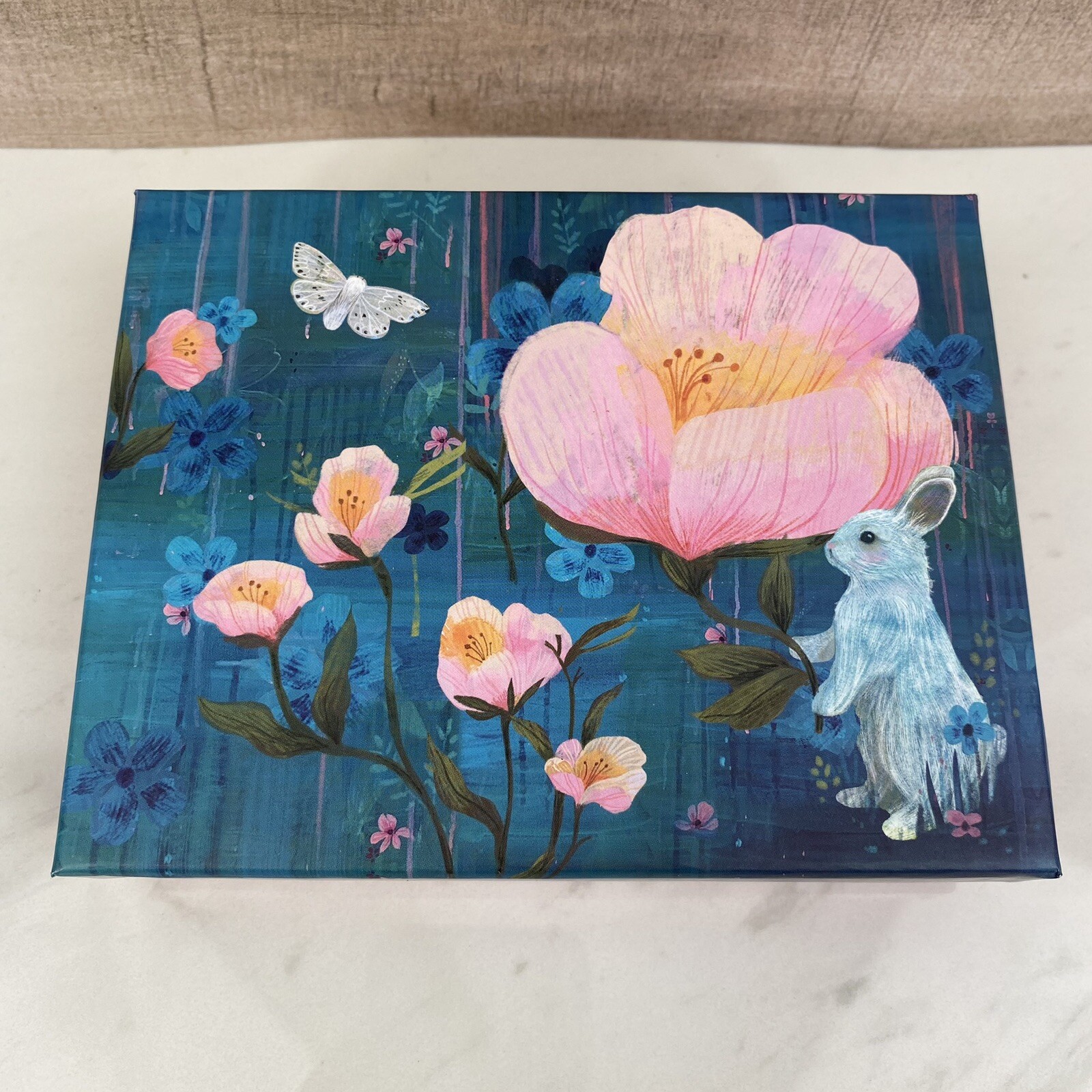 8 Floral Rabbits Thank You Blank Cards in Box 4 Designs by Roger La Borde London