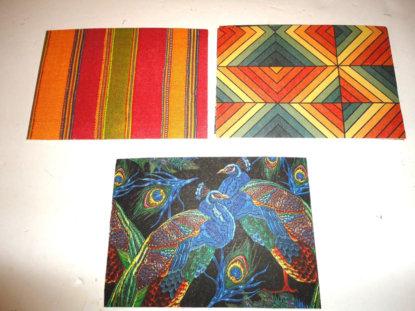 Set of 8 Note Cards, Greeting Cards 5 x 7 in. Decoupage~ Blank~Handmade