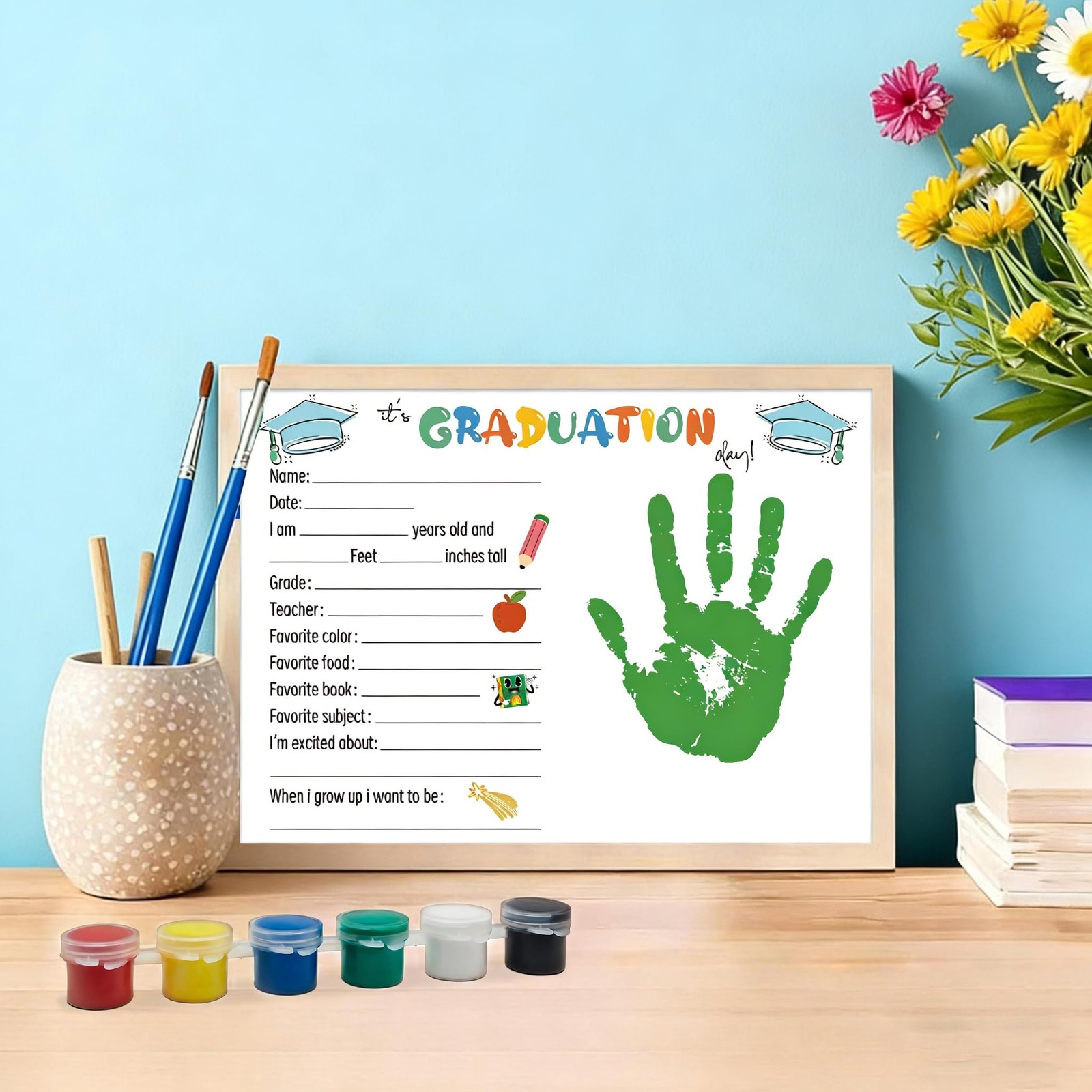 Last Day of School Handprint Crafts, 15 Funny Graduation Cards with Acrylic P…