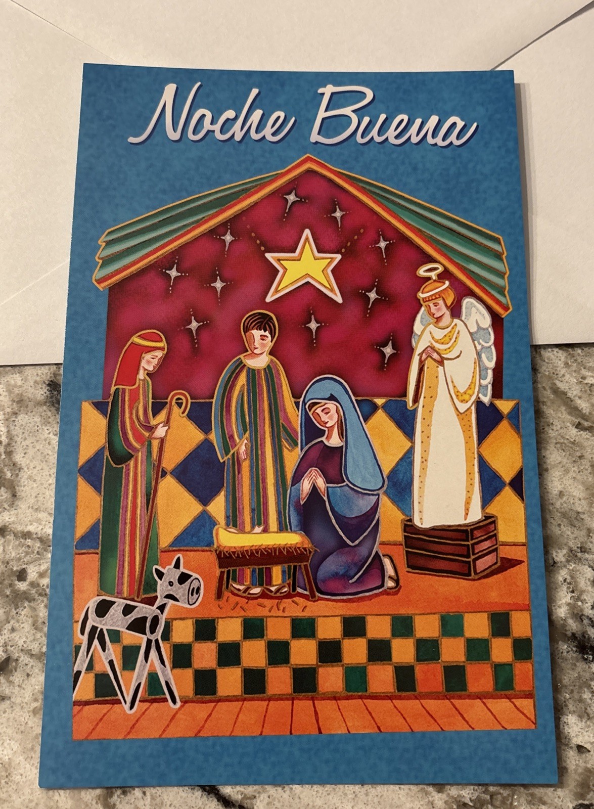 Spanish Christmas Noche Buena Religious 5”x7.75″ Stockwell Greeting Card