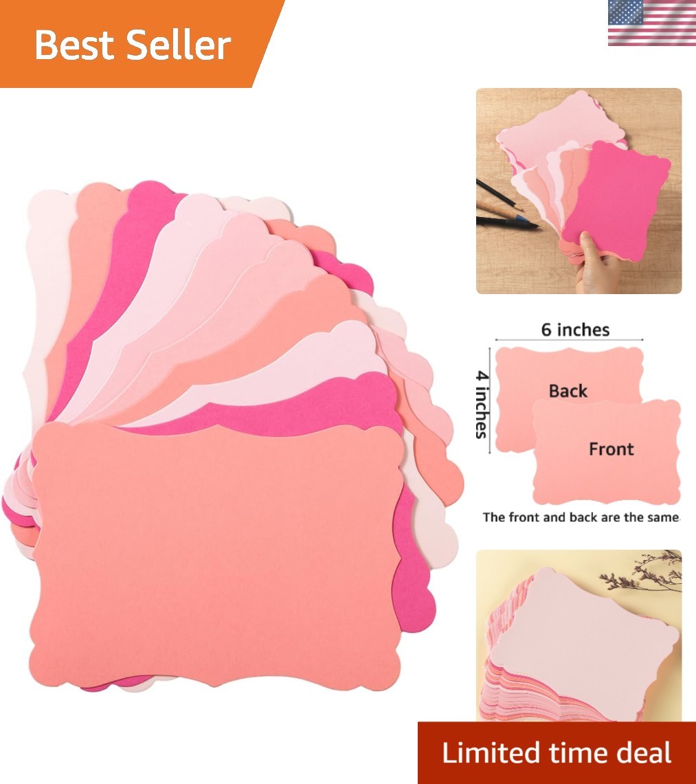 Elegant 50 Pack Blank Cards: 5 Colors, 4x6in – Perfect for Weddings & Showers