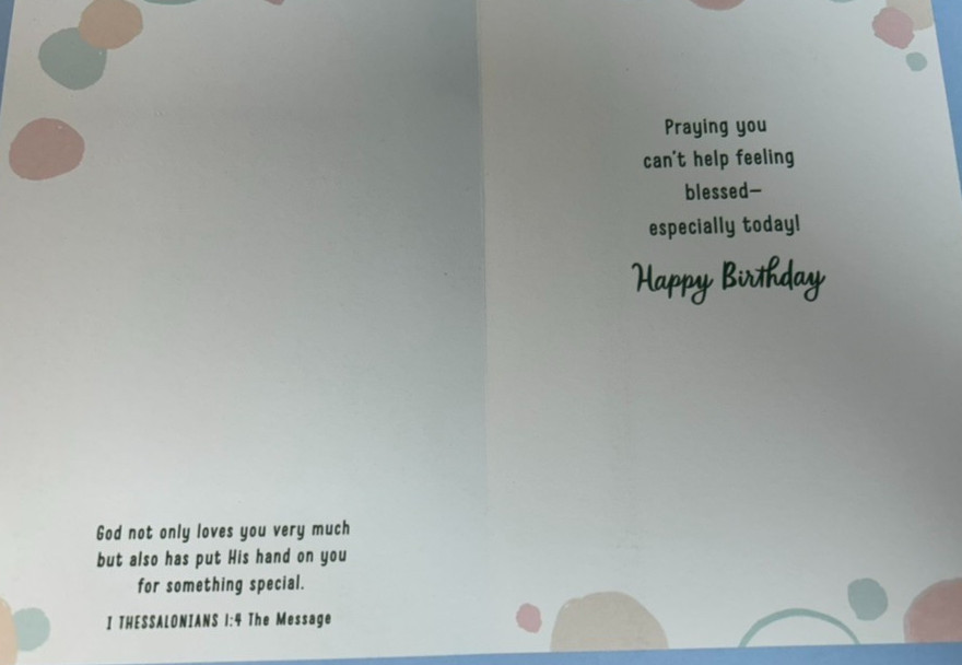 Happy Birthday Greeting Card W/ Envelope ~ For Her ~ Religious