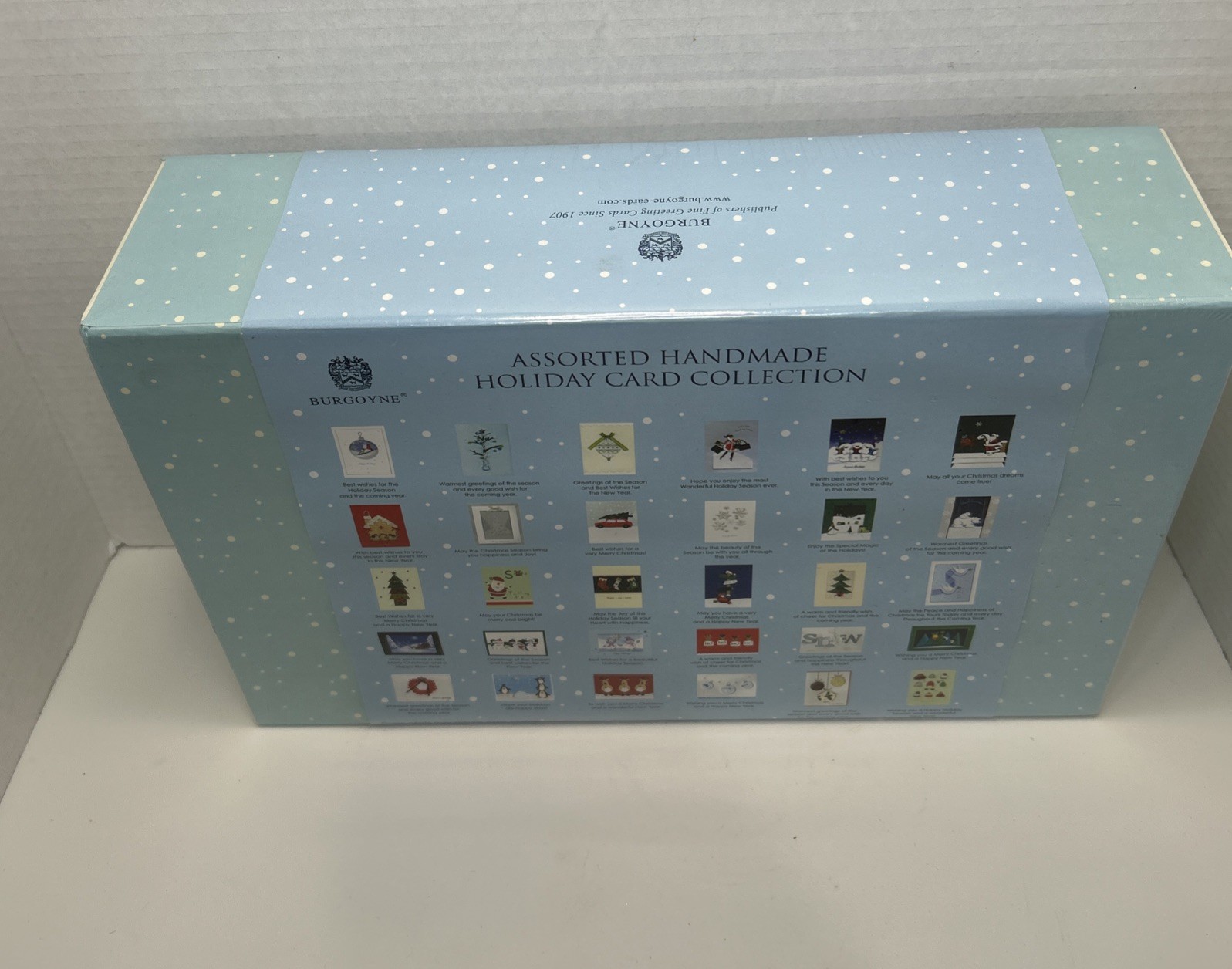 Burgoyne Hand Crafted Christmas Greeting Cards With Envelopes Boxed Set Of 30