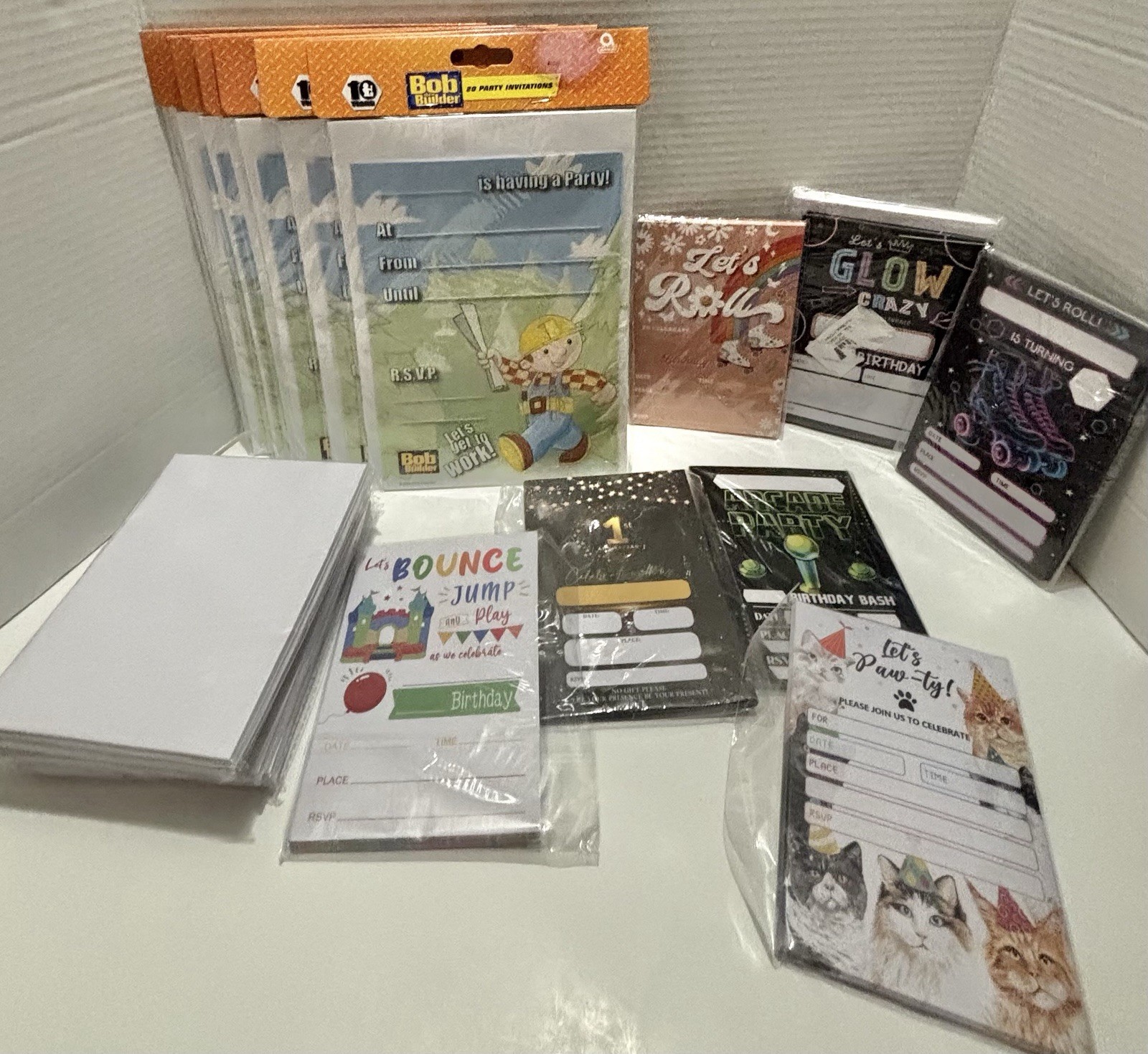 Bulk Lot Varies Invitations Kids, Adults, Party With Envelopes. NWT