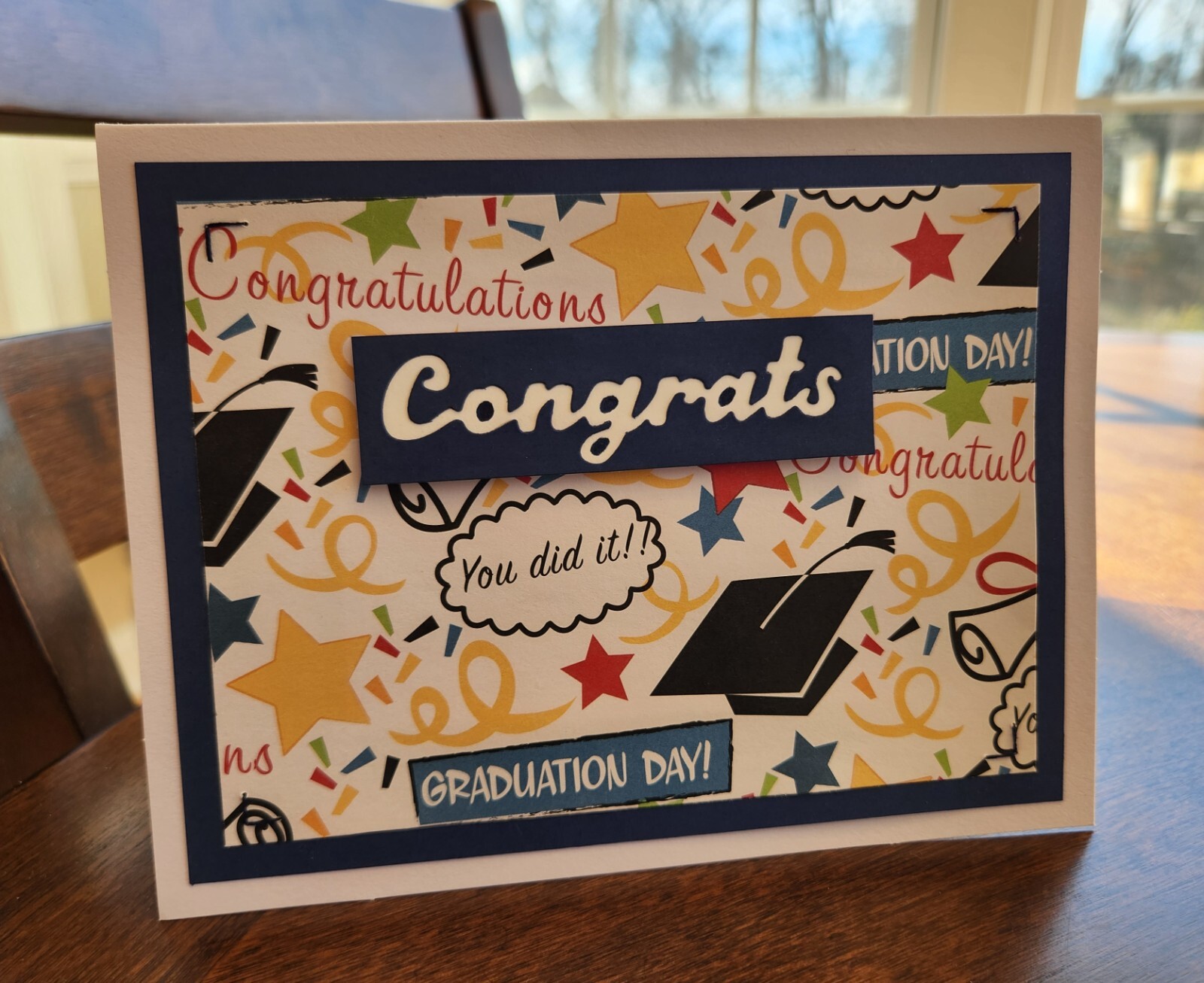 Handmade Graduation Congratulations greeting card, one card