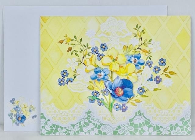 CAROL’S ROSE GARDEN Sunny Bouquet Card w/ Envelope CAROL WILSON FINE ARTS
