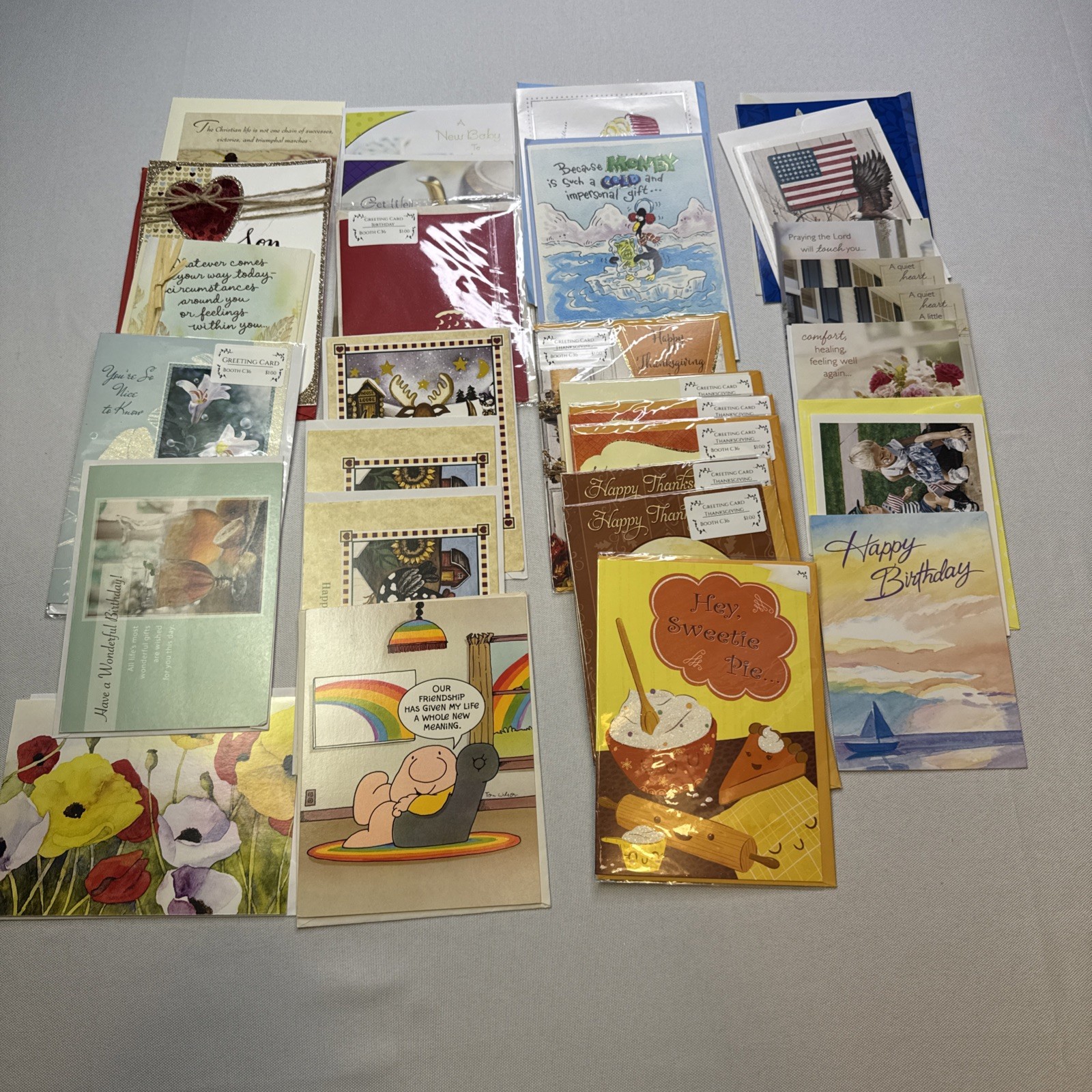 Lot of 30 Greeting Cards most w/ Envelope Mixed Blank & Printed NEW never used