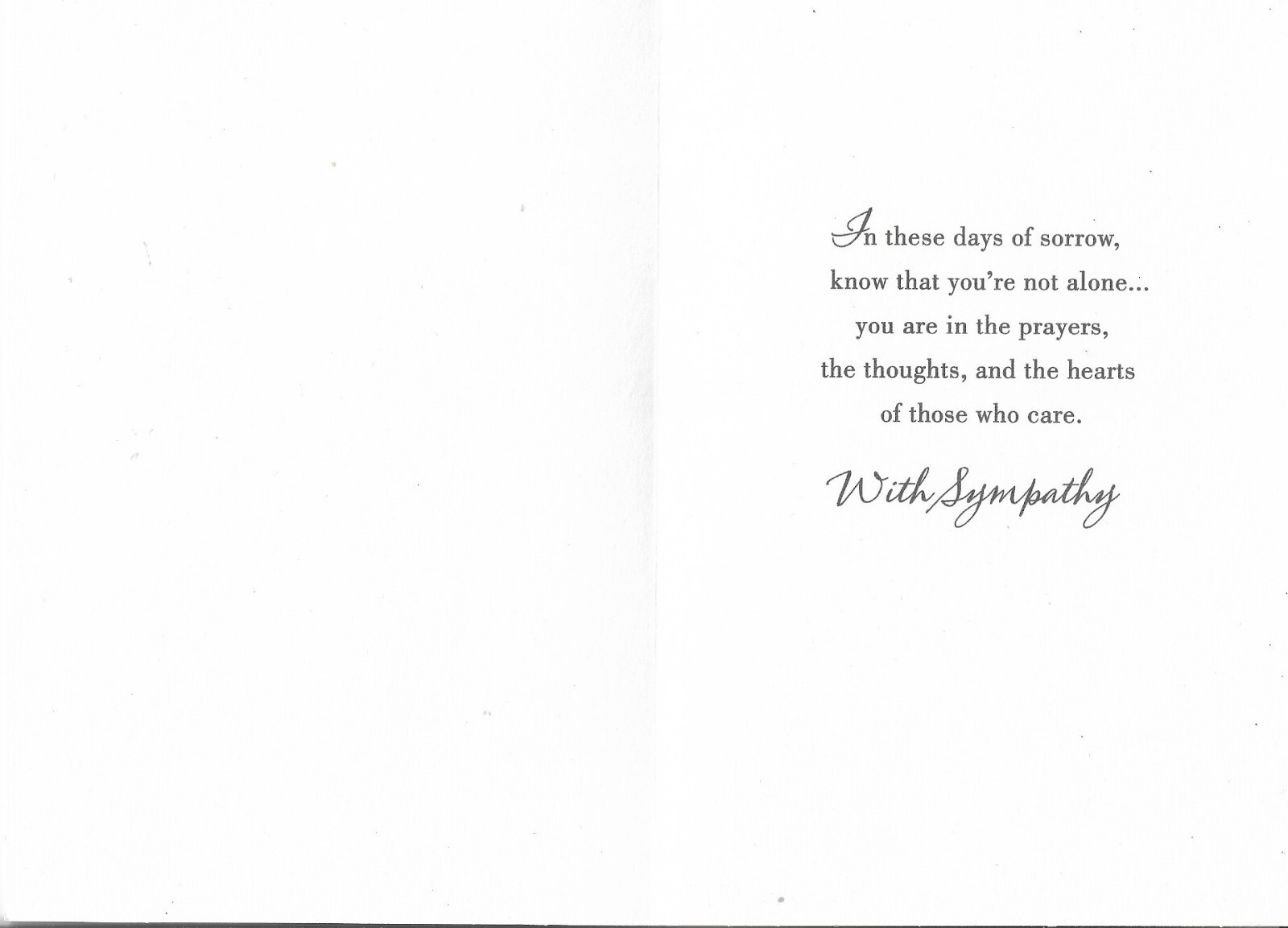 NEW Card apx 4.75×6.75 Sympathy – You’re In Our Thoughts – Rainbow Scene
