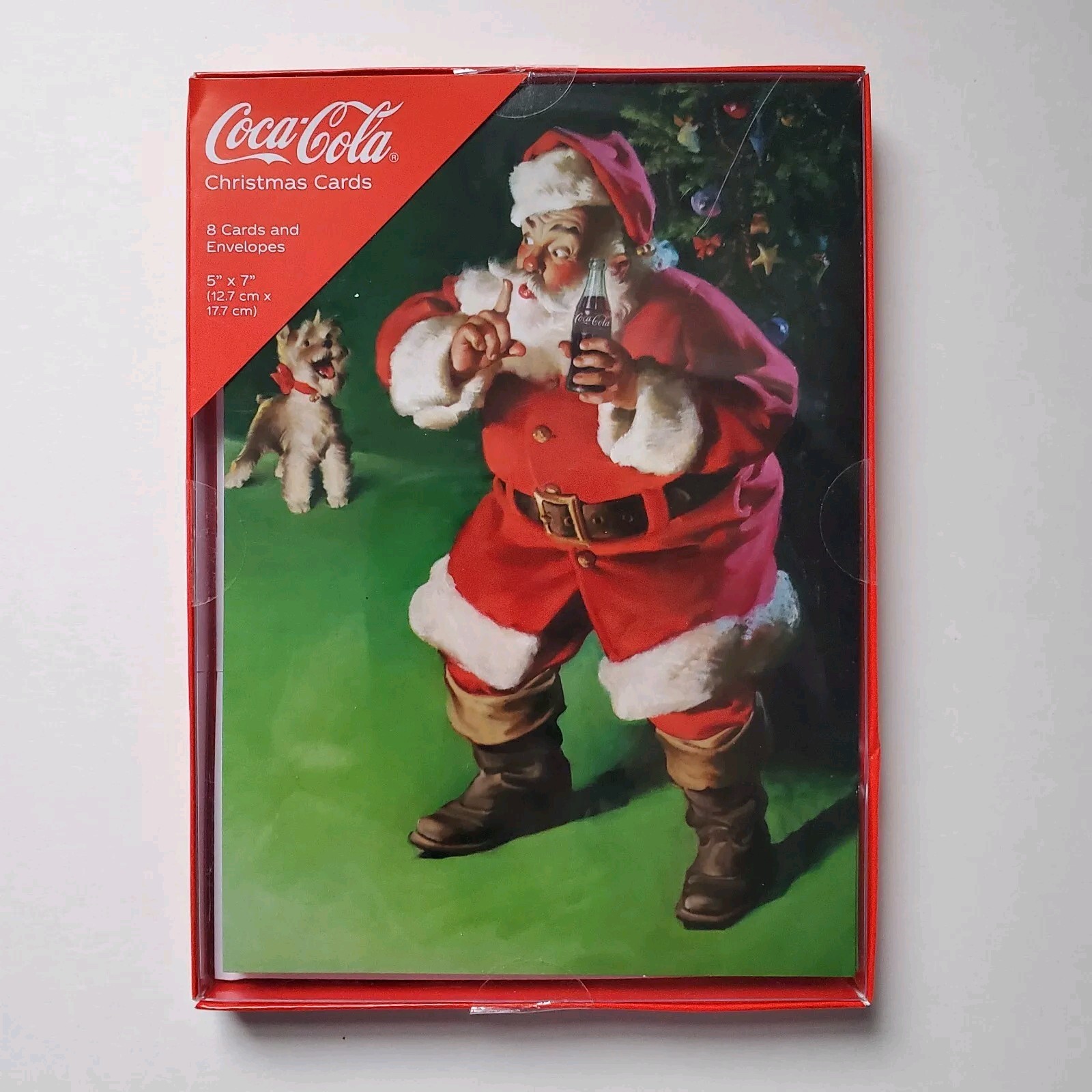 6 Boxes Coca Cola Santa Polar Bear Dog Coke Bottle Christmas Cards 8 Count Each