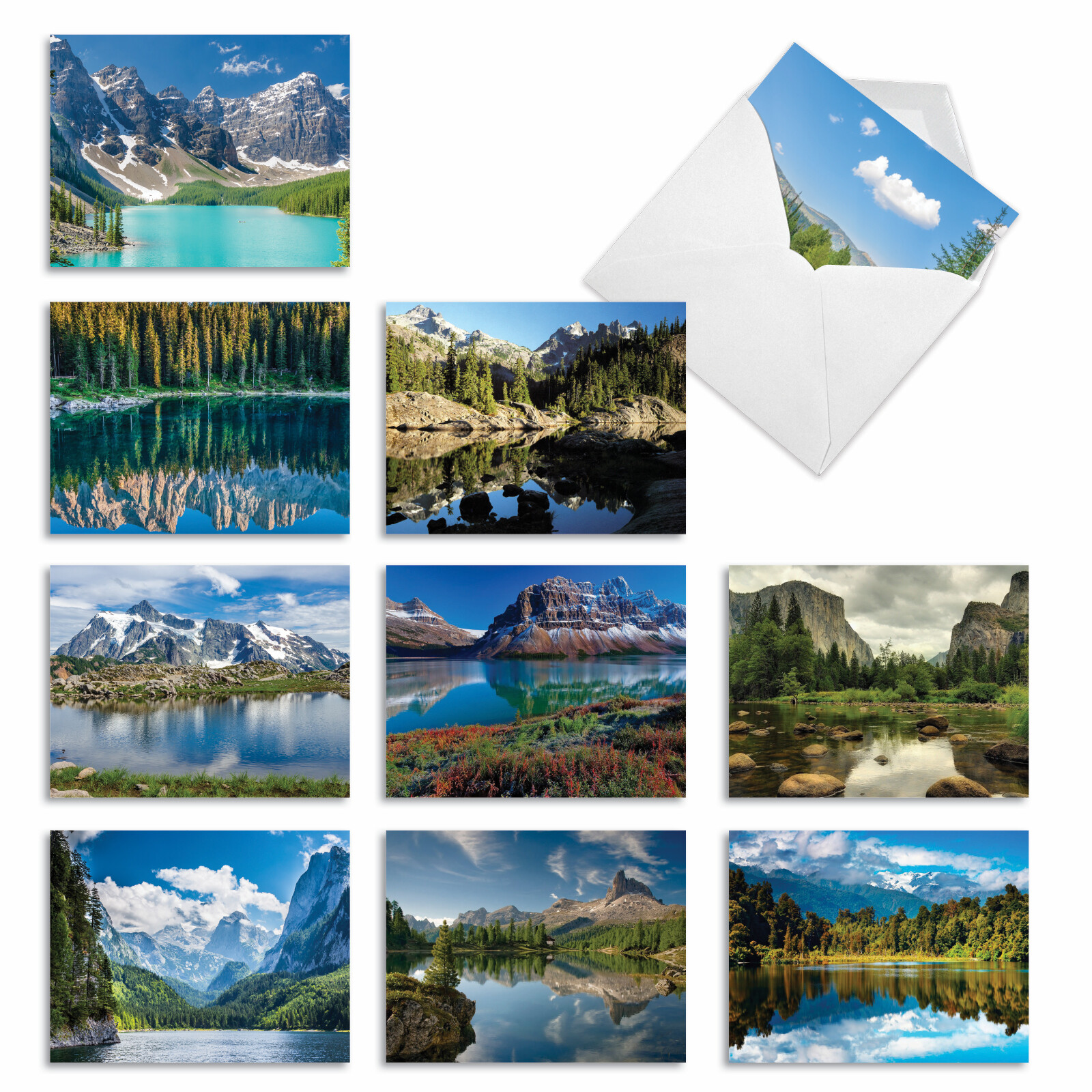 10 Assorted All Occasion Blank Note Cards with Envelopes – REFLECTIONS M1728BN