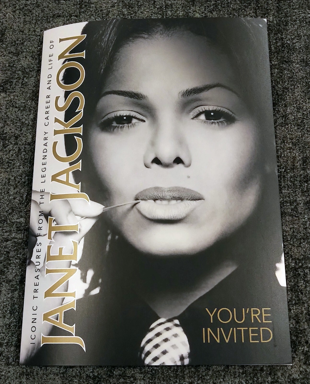 Janet Jackson 2021 Julien’s Auction Musical Invitation Card