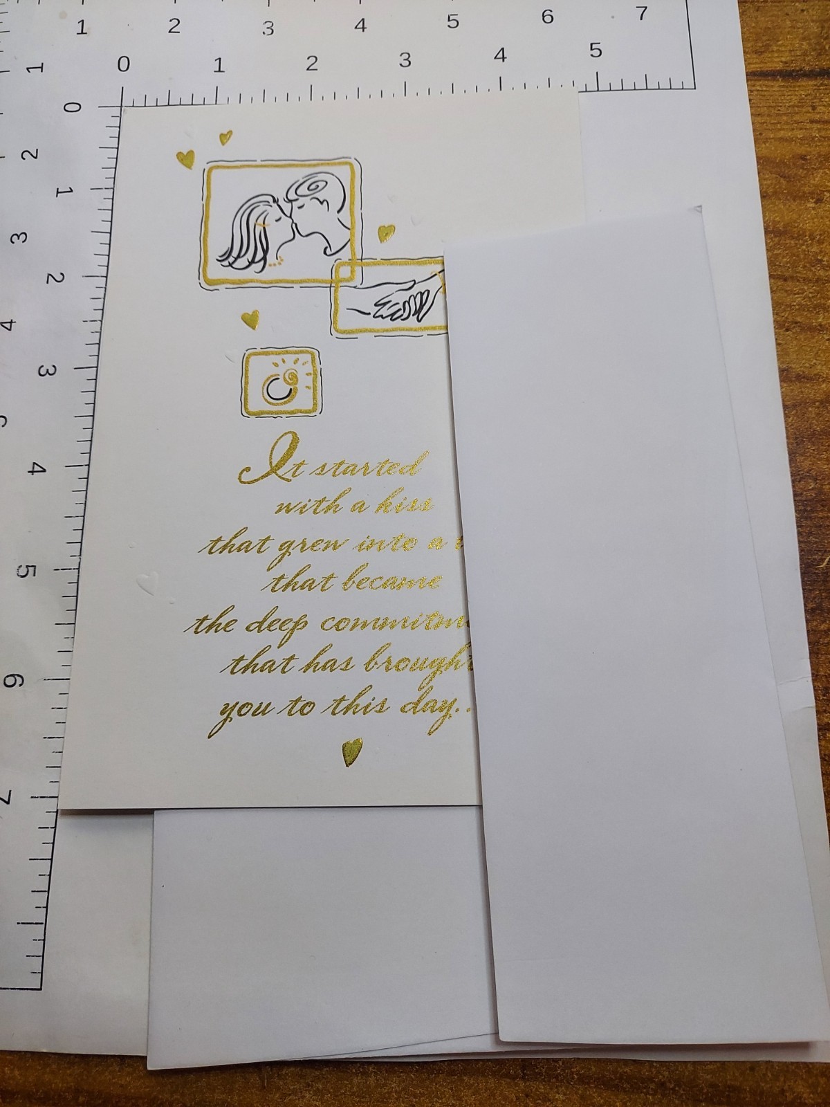 IT STARTED WITH A KISS… HAPPY ENGAGEMENT Greeting Card 7″ x 4.75″