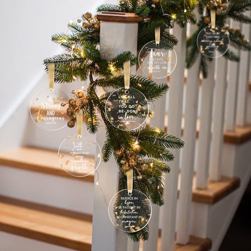 Sets Christian Ornaments Gold Foil Acrylic Hanging Ornament Mother‘s Day 10