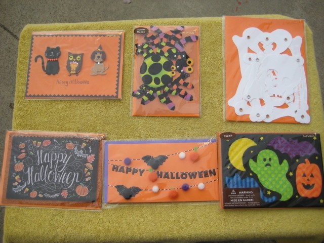 Lot of 6 PAPYRUS Halloween Cards new sealed # O