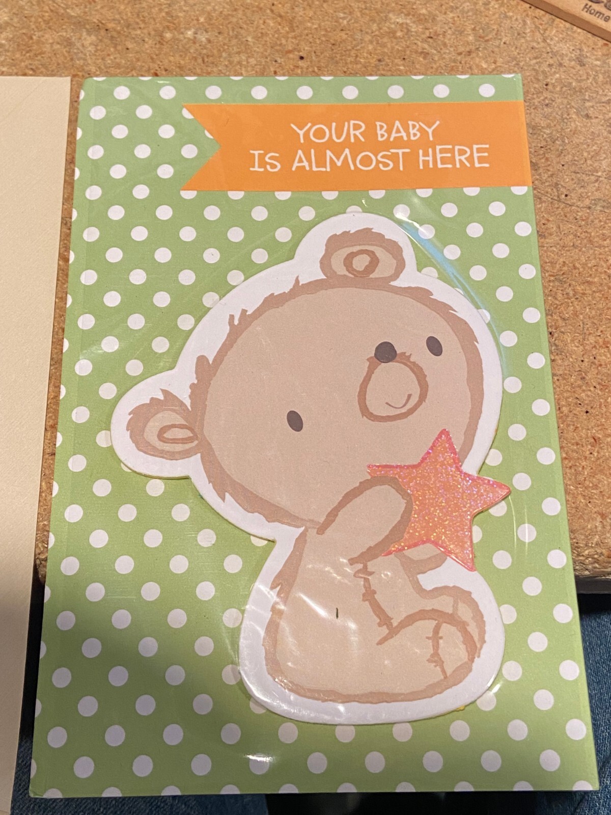 Carlton Cards Neutral Baby’s Almost Here Card *NEW* ccc1