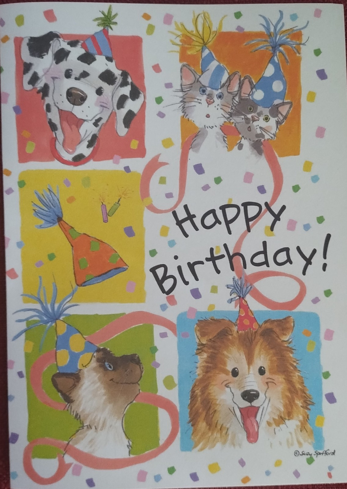 SUZY’S ZOO WAGS & WHISKERS HAPPY BIRTHDAY GREETING CARD COMES WITH ENVELOPE