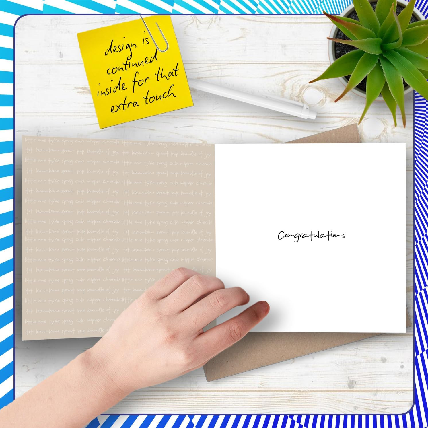 New Baby Unisex Card – Rainbow Animal World – Well Done Congratulations Card for
