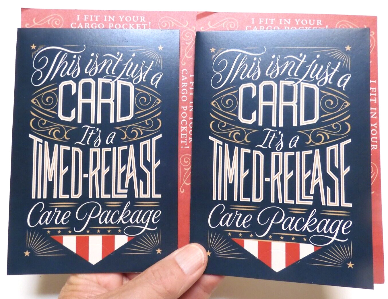 2 Cards Hallmark Encouragement Fits in Your Cargo Pocket Time Release Care