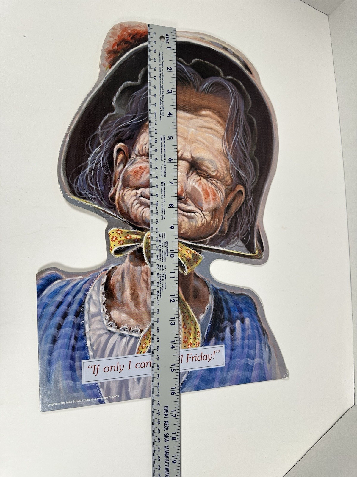 Leanin’ Tree Funny Granny Grandma Cutout Cardboard Display “last ’til Friday!”