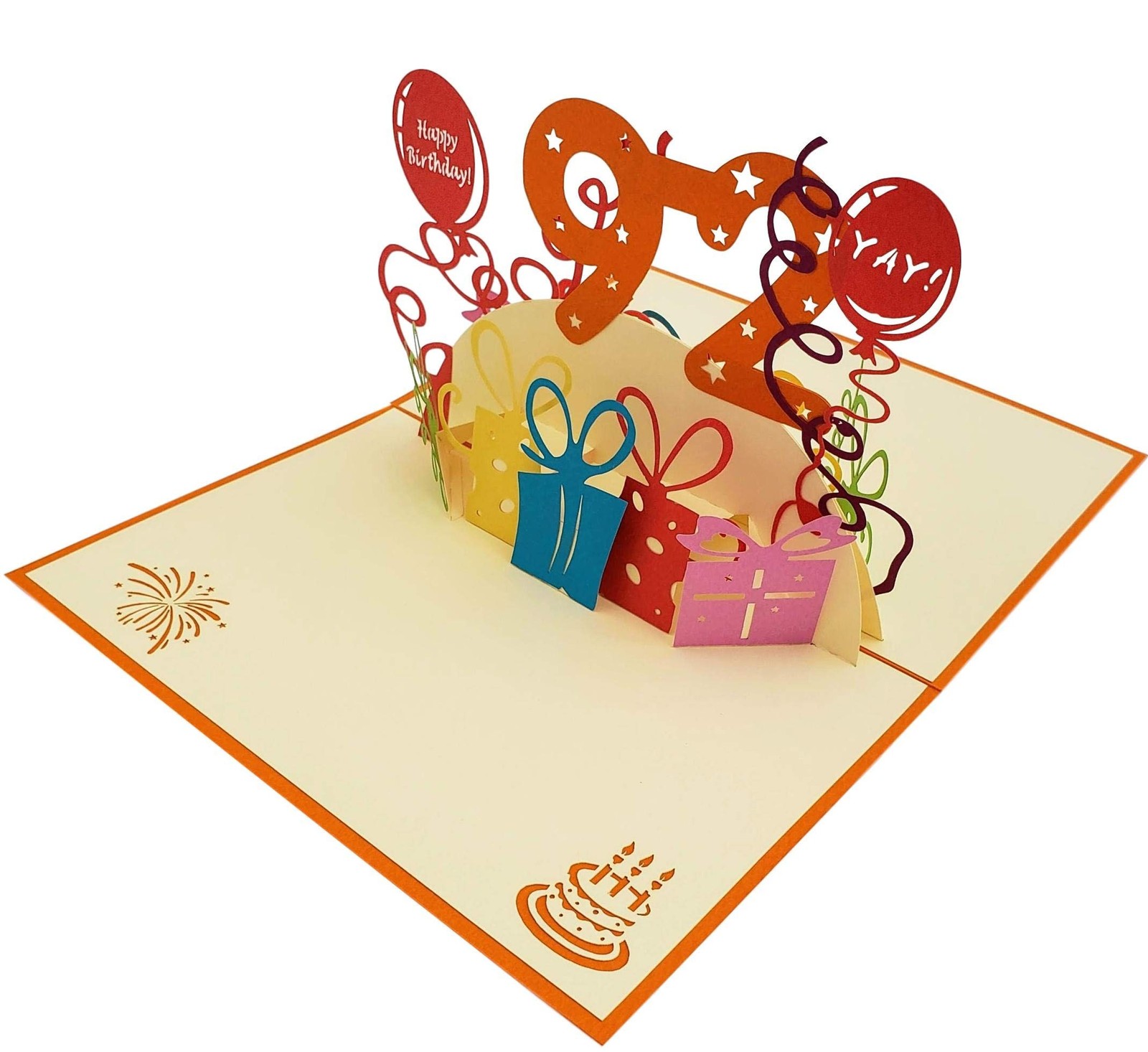 Happy 92nd Birthday with Presents 3D Pop Up Greeting Card – Ninety-two, Aweso…