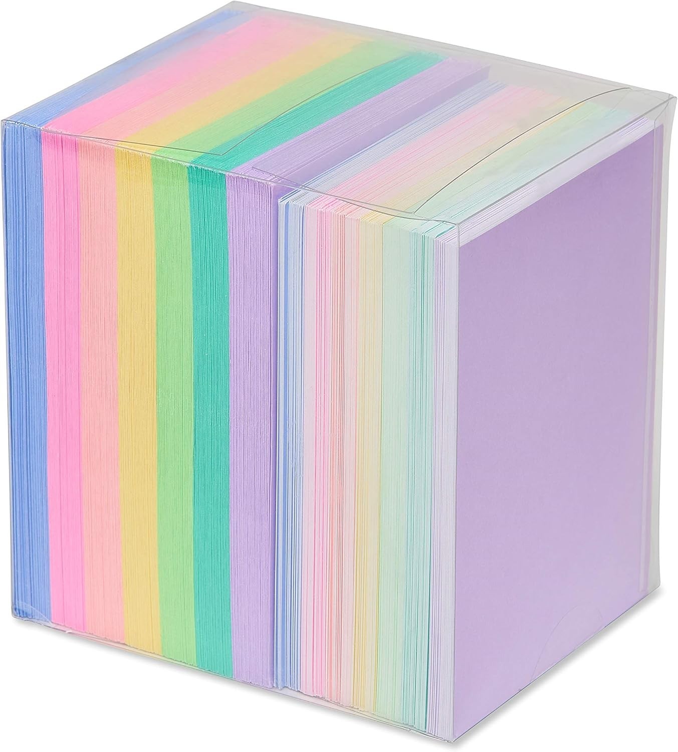 Pastel Color Note Cards Bulk 200pcs Envelopes Cheerful Stationery Set