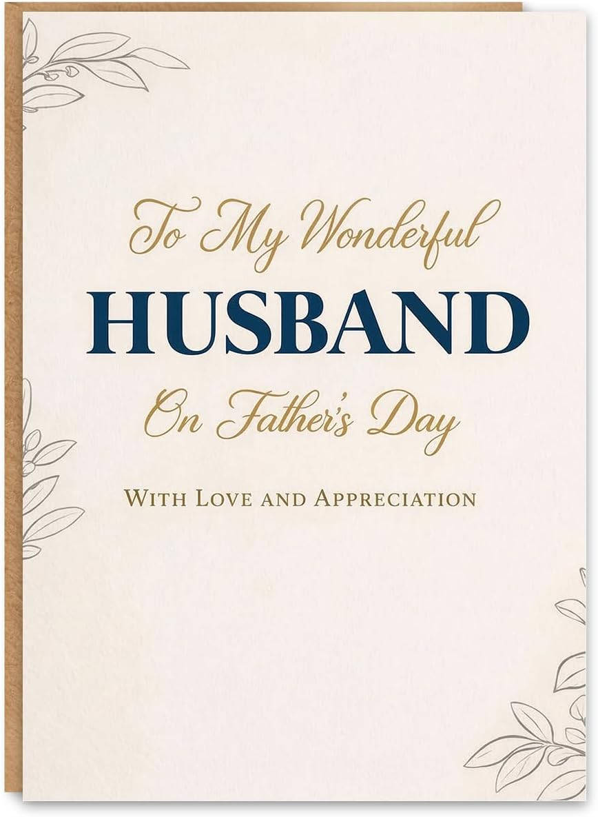 Fathers Day Card for Husband, Romantic Fathers Day Card from Wife, Fathers Day G