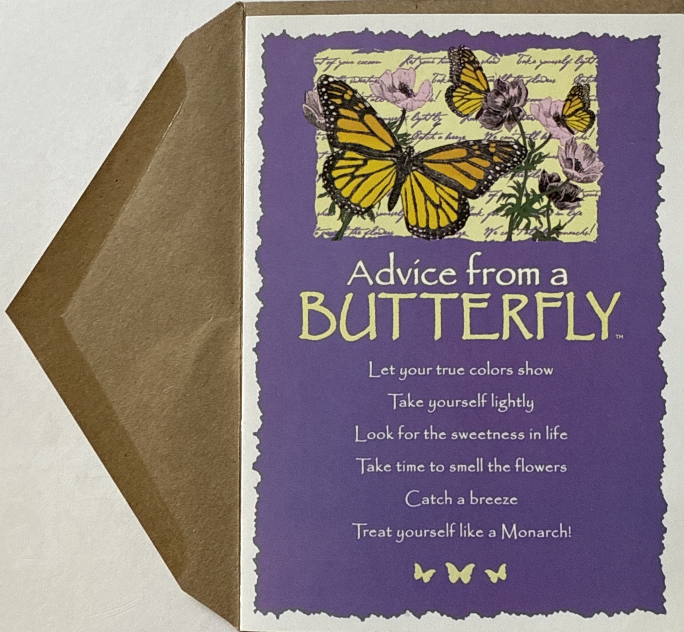 ADVICE FOR LIFE Greeting Card Set(4 cards)Butterfly•Garden •Honeybee•Ladybug•