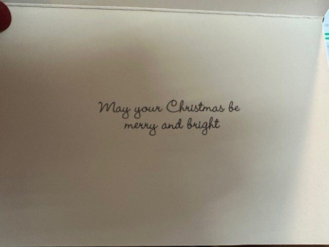 Merry Christmas Greeting Card Box of 40 w/Env 8 of each style TX