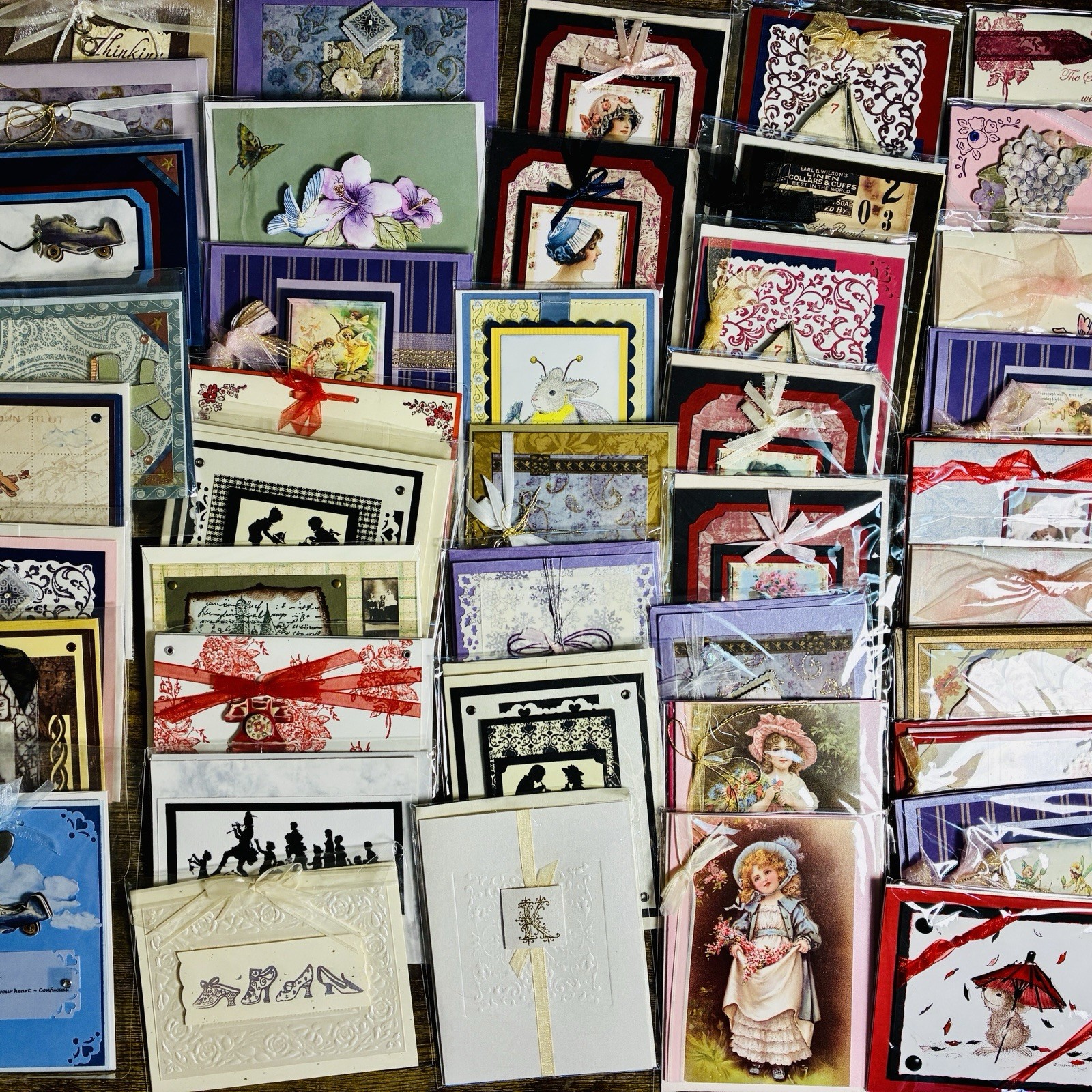 Lot of 50 Assorted Handmade Greeting Cards