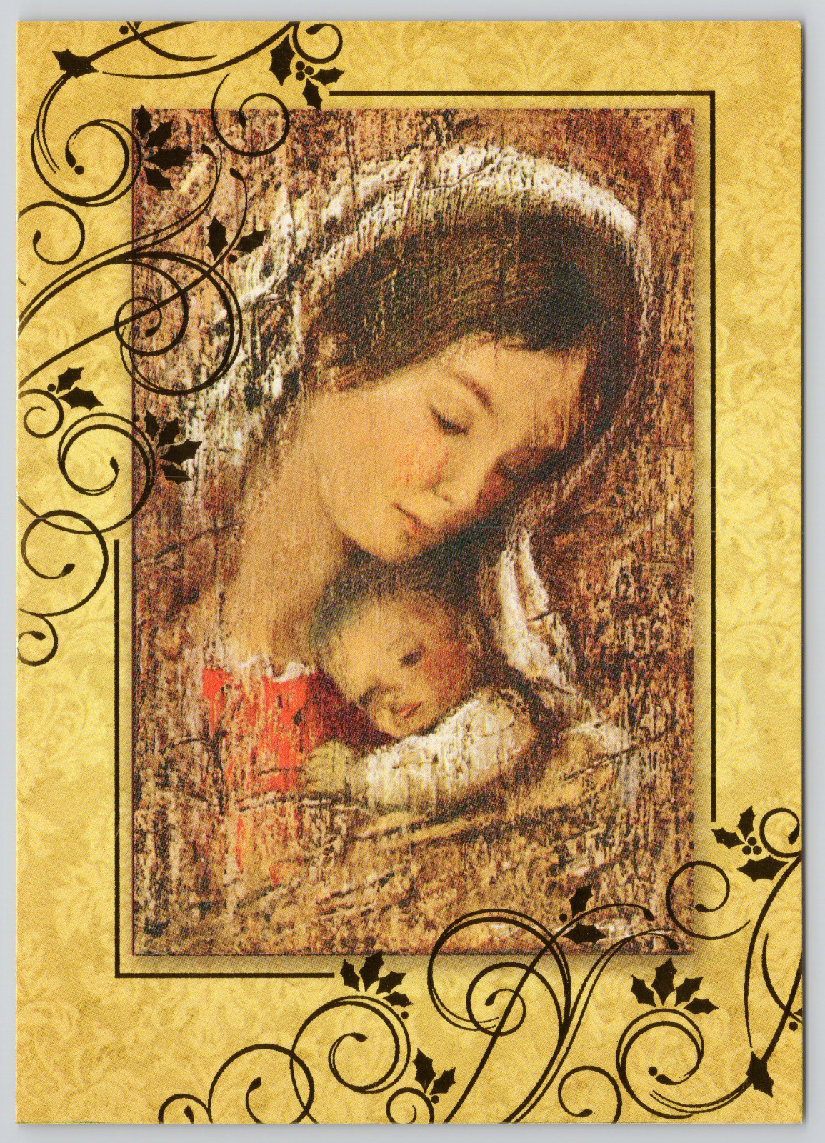 Christmas Greeting Card Madonna and Child Mother Mary and Baby Jesus