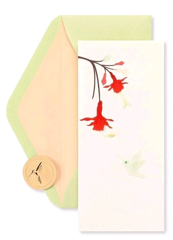 Papyrus Blank Card with Hummingbird Multipurpose