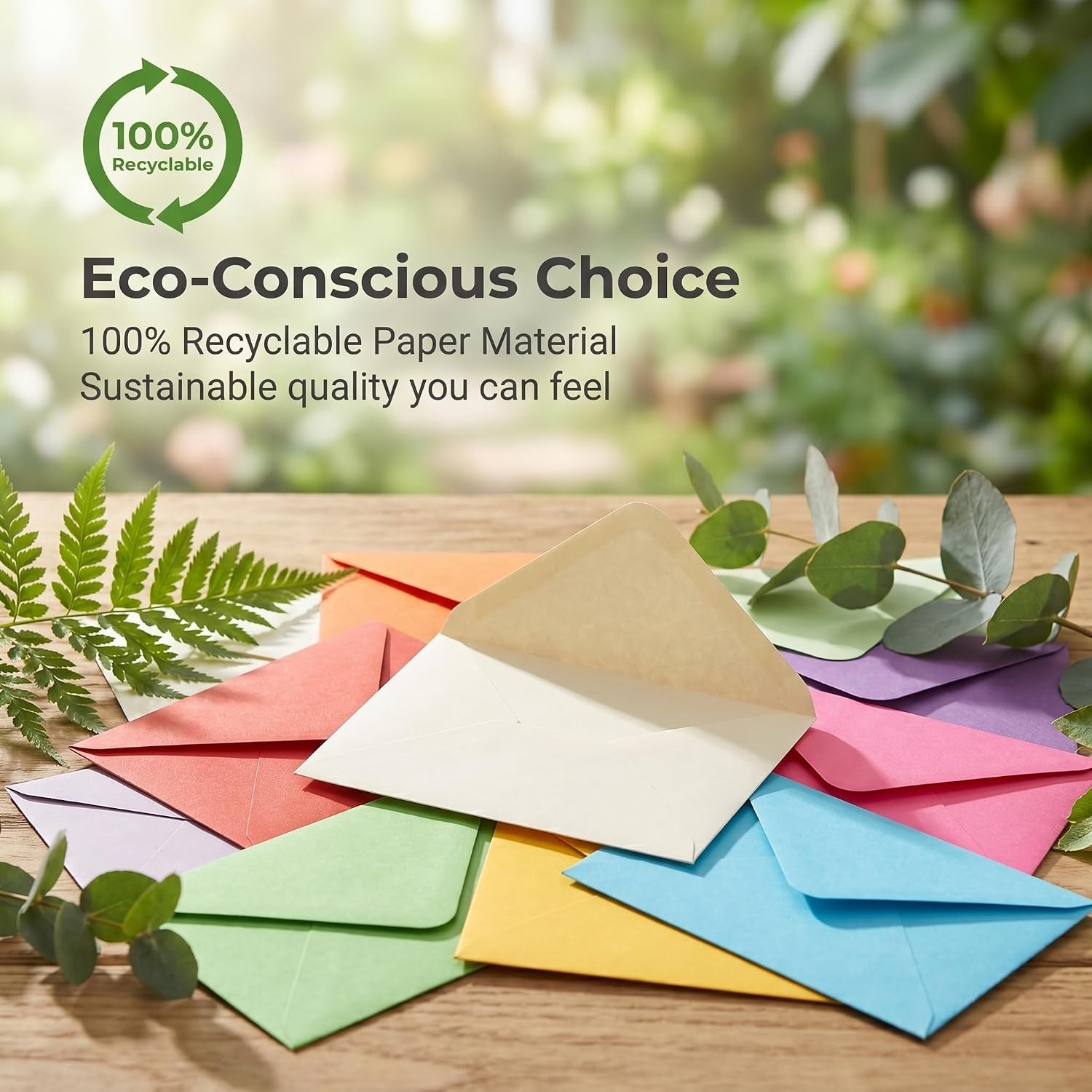 XXINMOH 100 pack 4×6 Envelopes, A6 Invitation Envelopes 6.5 x 4.75 For 4×6 Cards