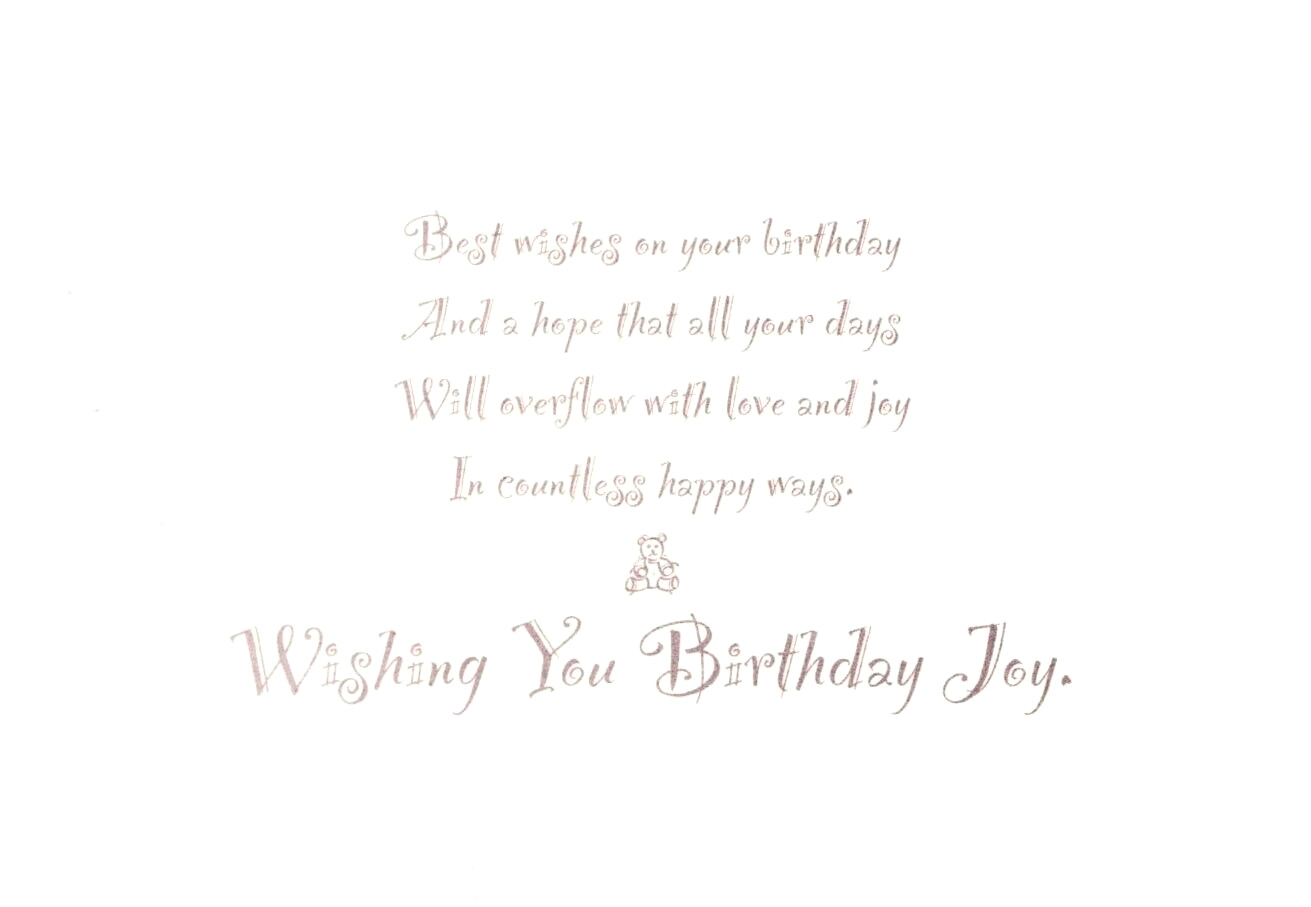 Happy Birthday White Teddy Bear Bears Fan Fans Rose Roses Greeting Card